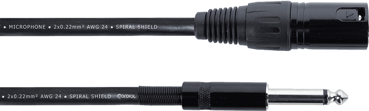 Cable de Audio XLR Macho / Jack Mono 10 M