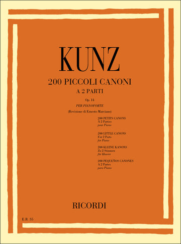 200 Piccoli Canoni A 2 Parti Op. 14