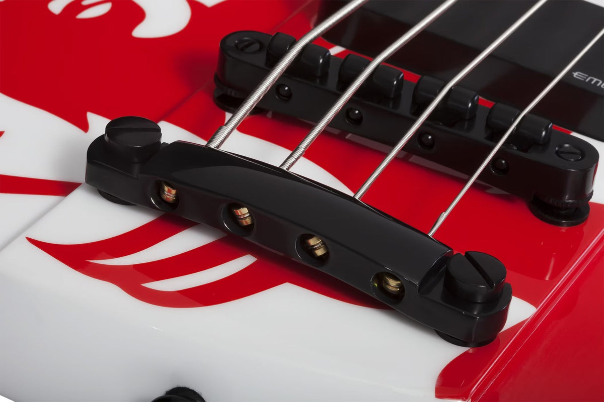 Ultra Spitfire Signature Simon Gallup Blanco brillante con León rojo