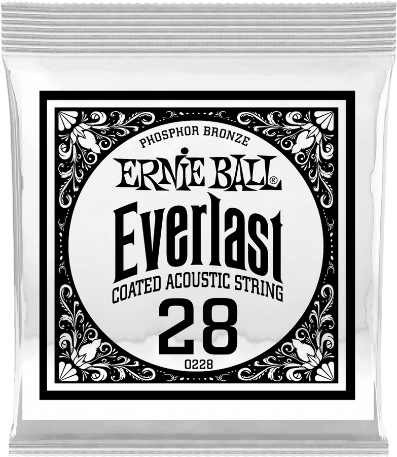 .028 EVERLAST COATED PHOSPHOR BRONZE ACOUSTIC GUITAR STRINGS