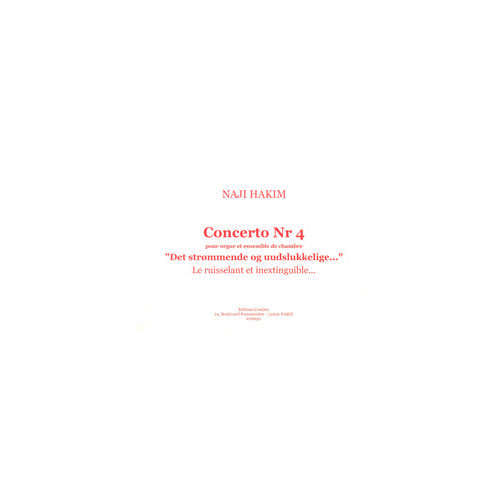 Hakim - Cto N°4 Le Ruisselant - Orgue et Ensemble De Chambre