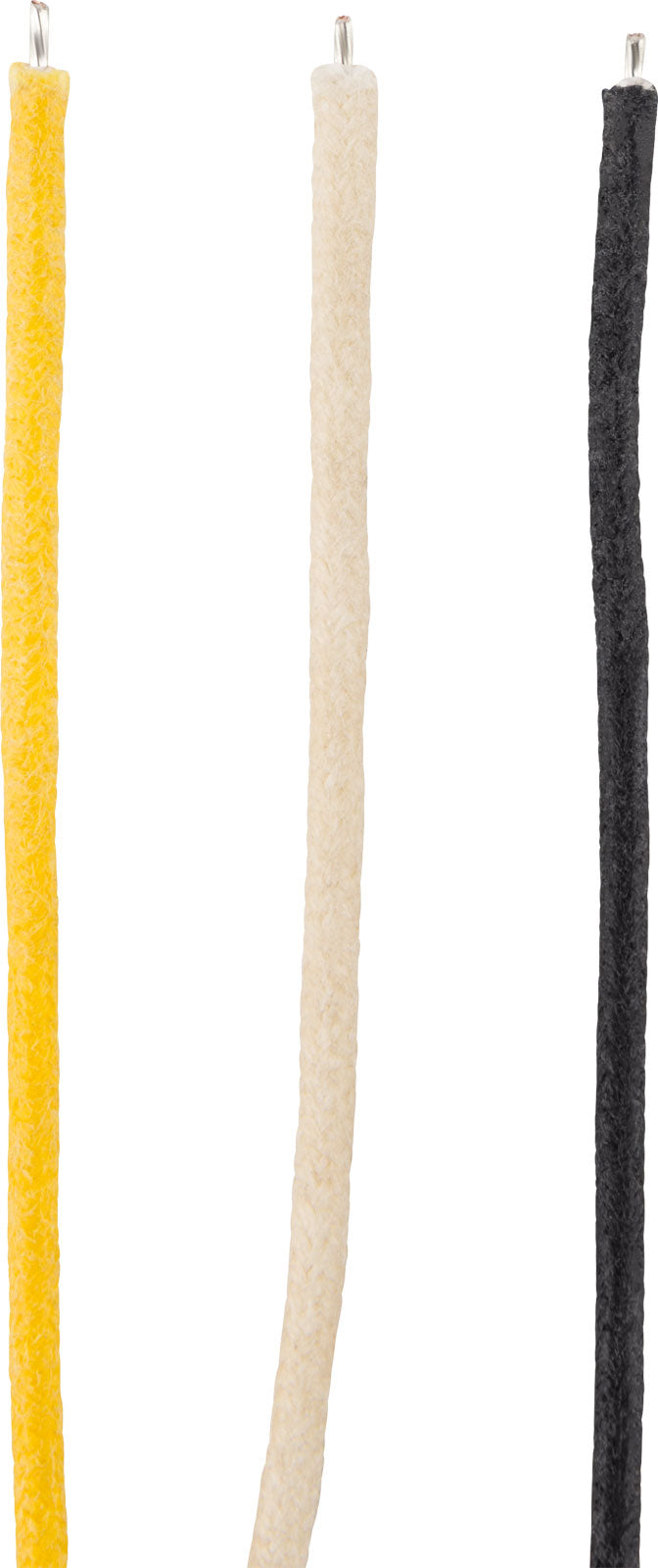 Pure Vintage Cable con revestimiento textil 22 AWG 5" Negro Blanco Amarillo