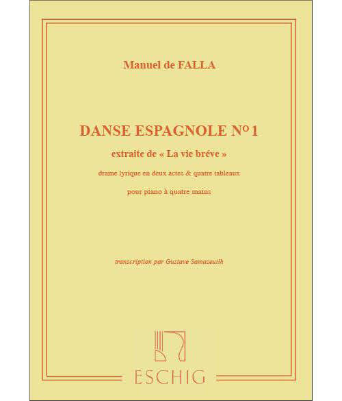DE FALLA M. - VIE BREVE - DANSE ESPAGNOLE N 1 - PIANO 4 MAINS