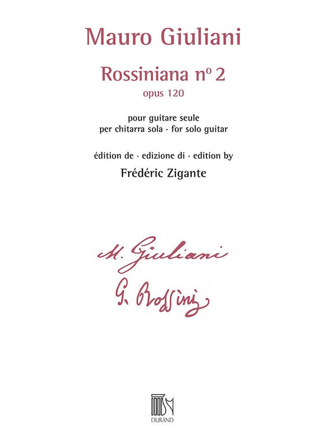Giuliani - Rossiniana N° 2 (opus 12) - Edition De Frederic Zigante
