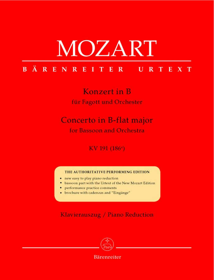 Moz W.A. - Concerto En Sib Majeur Kv 191 - Basson Piano