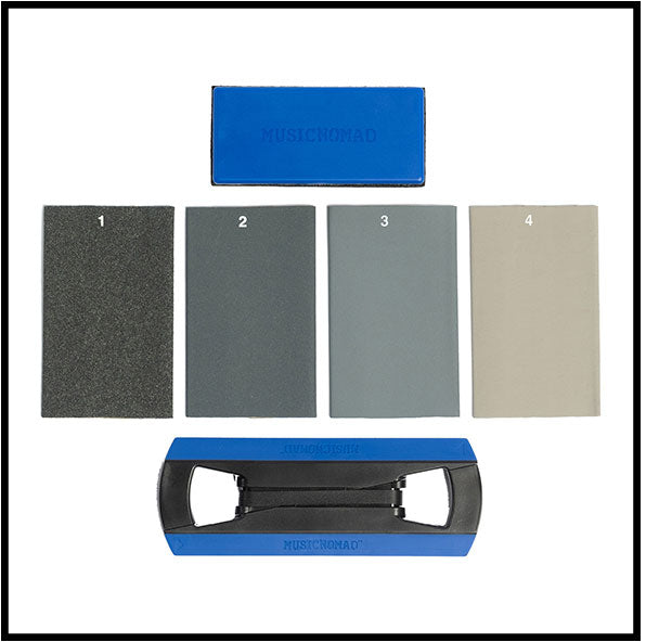 Musicnomad MN860 TRACERS FRET FINISHING KIT WITH 4 MICRO-MESH POLISHING LOOPS AND CASE