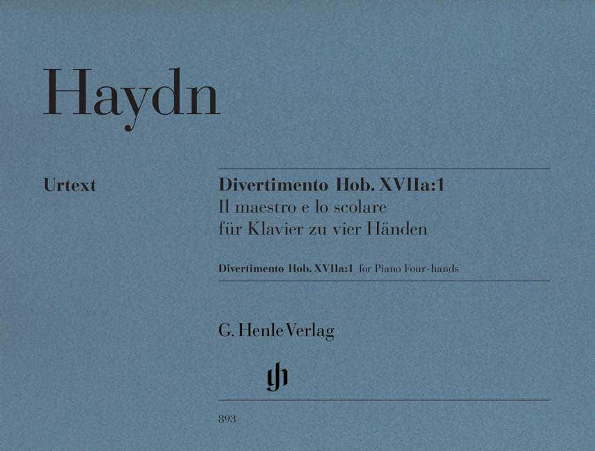 Haydn - Divertimento "il Maestro E Lo Scolare" Hob. Xviia:1 - Piano (4 Hets)