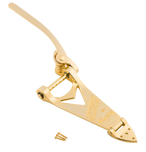 Cordal de marca, Bigsby B6, paso de cuerdas, Dorado