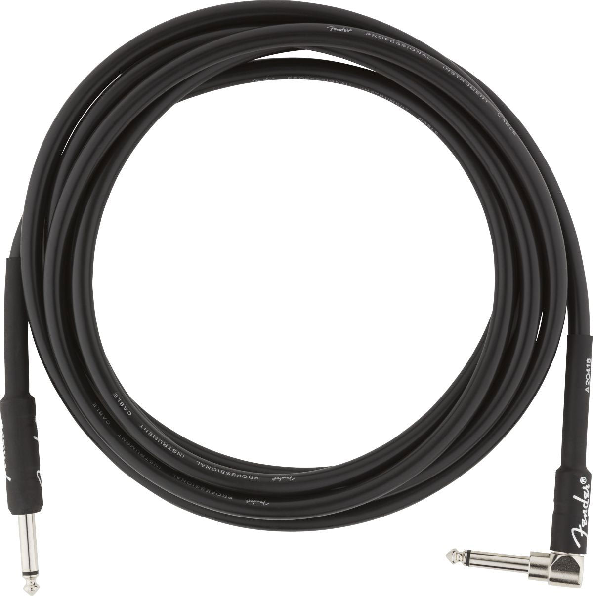 PROFESSIONAL INSTRUMENT CABLE STRAIGHT-ANGLE 10' BLACK