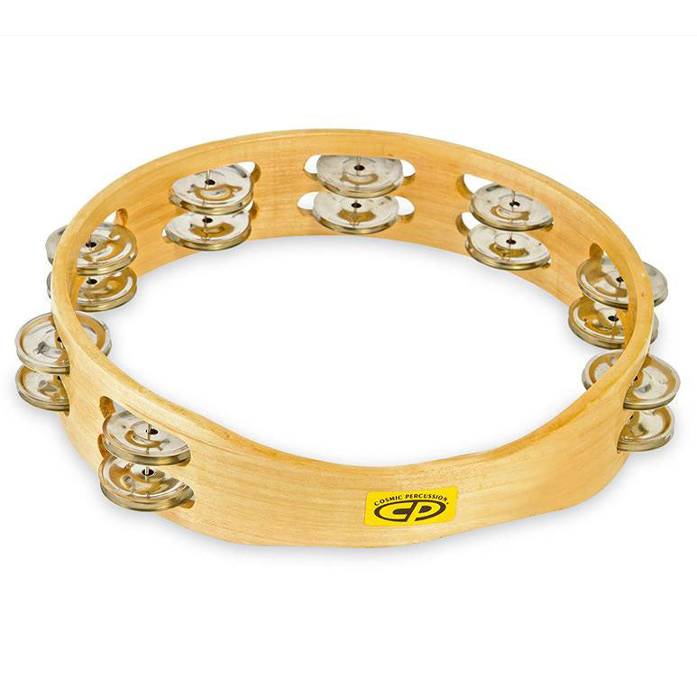 Latin Percussion CP390 PANDERETAS CP MADERA 10" DUPLICADO HILERA