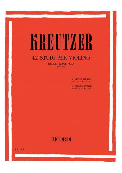 Kreutzer R. - 42 Studi Per Violino - Alto