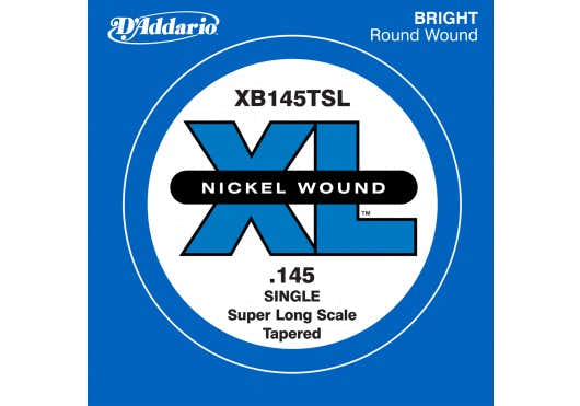 XB145T NICKEL WOUND BASS GUITAR SINGLE STRING SUPER LONG SCALE .145 TAPERED