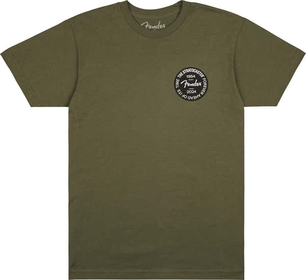 Stratocaster 70Th Anni Badge Tee Olive S