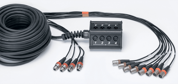 Caja de Escenario 8 Entradas 4 Salidas Cable XLR 15 M