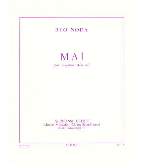 Noda R. - Mai - Saxophone Alto Solo