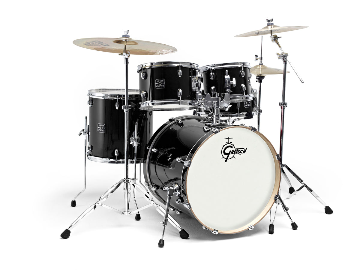 Gretsch Drums GE2-E605TK-BK - NEW ENERGY FUSION 20" BLACK + PLATOS PAISTE 101