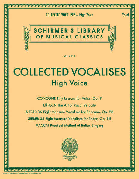 Collected Vocalises: High Voice