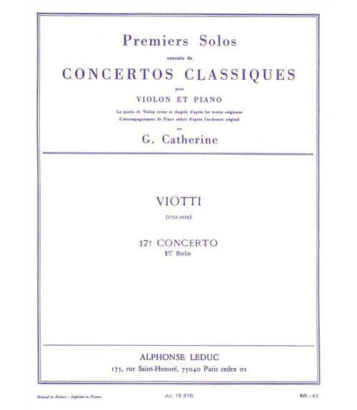 VIOTTI G.B. - SOLO N°1 DU CONCERTO N°17