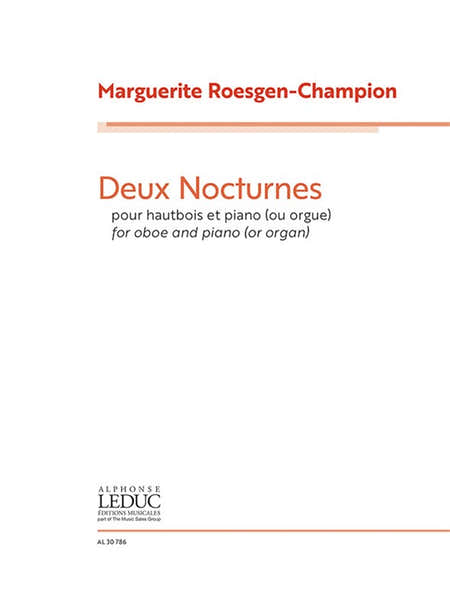 ROESGEN-champion Marguerite - Deux Nocturnes Pour Hautbois & Piano