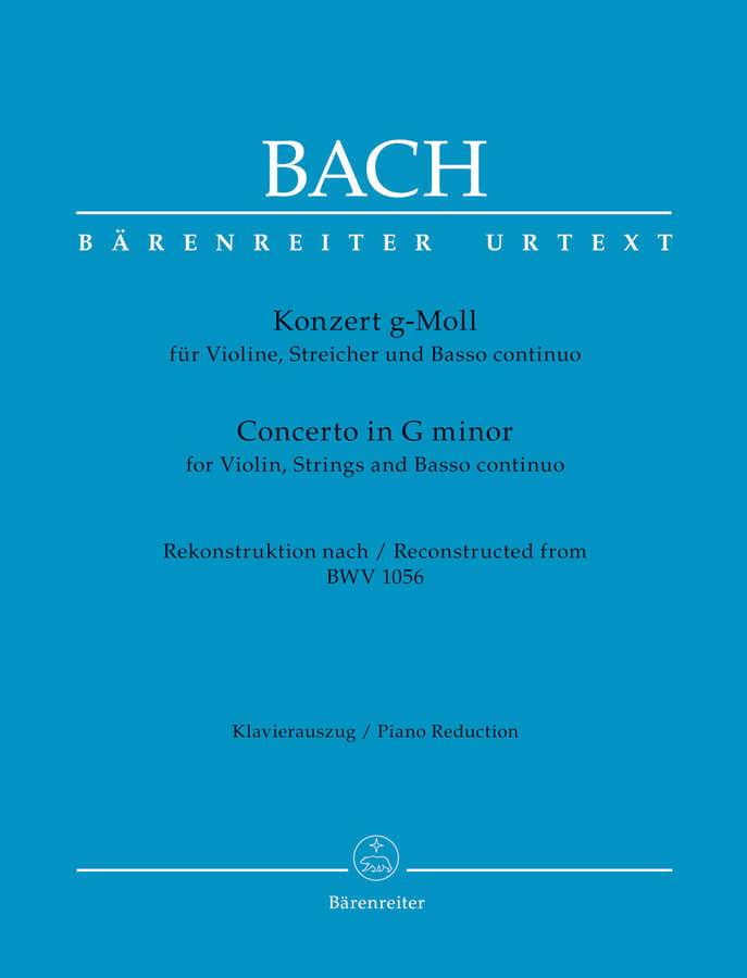 Bach J.S. - Concerto In G Minor BWV 1056 - Violon & Piano