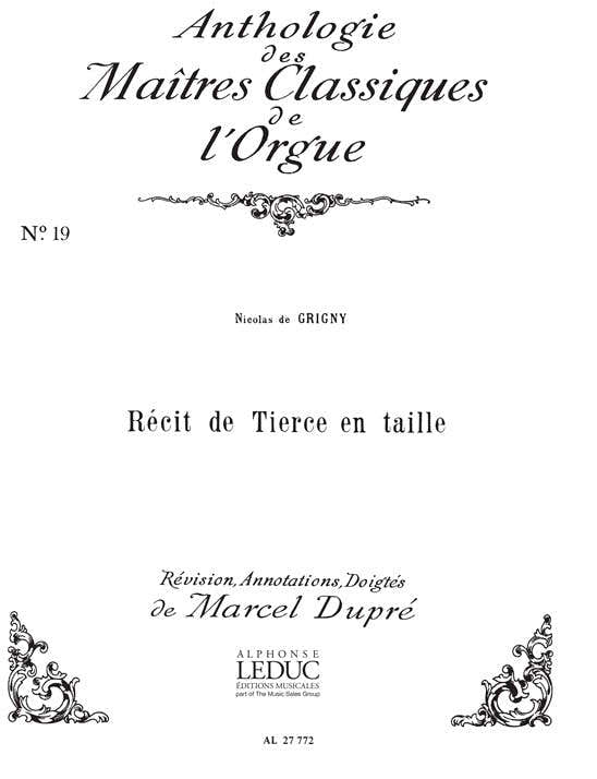 Recit De Tierce En Taille