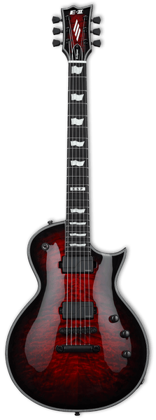 E-II Eclipse Quilted Maple Fluence Transparente Negro Cereza Sunburst