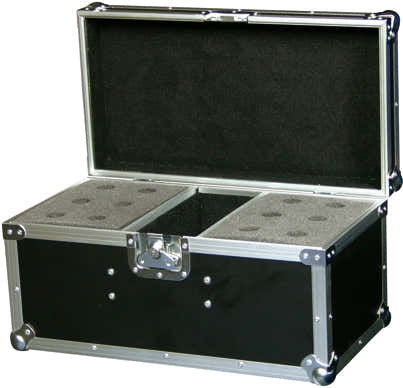 Flight case para micrófonos