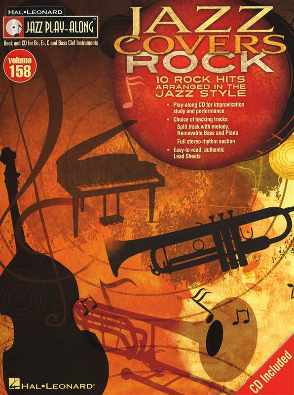 JAZZ PLAY ALONG VOLUME 158 JAZZ COVERS ROCK ALL INSTRUMENTS + CD - BASS CLEF INSTRUMENTS