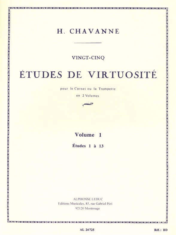 Vingt-Cinq etudes de Virtuosite - Volume 1