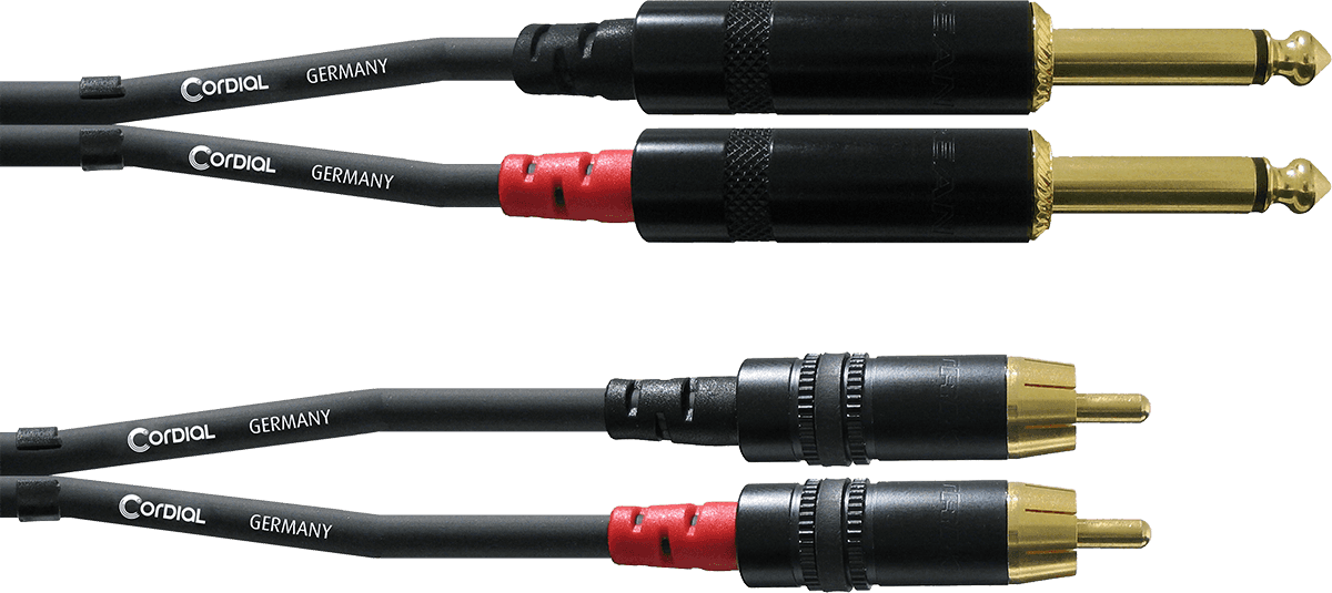 Cable de Audio Doble Jack Mono/RCA 6 M
