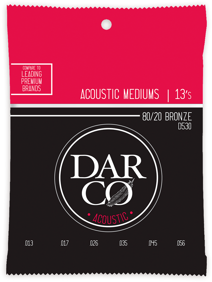 ACOUSTIC STRINGS 80/20 BRONZE DARCO ACOUSTIC MEDIUM SET 80/20