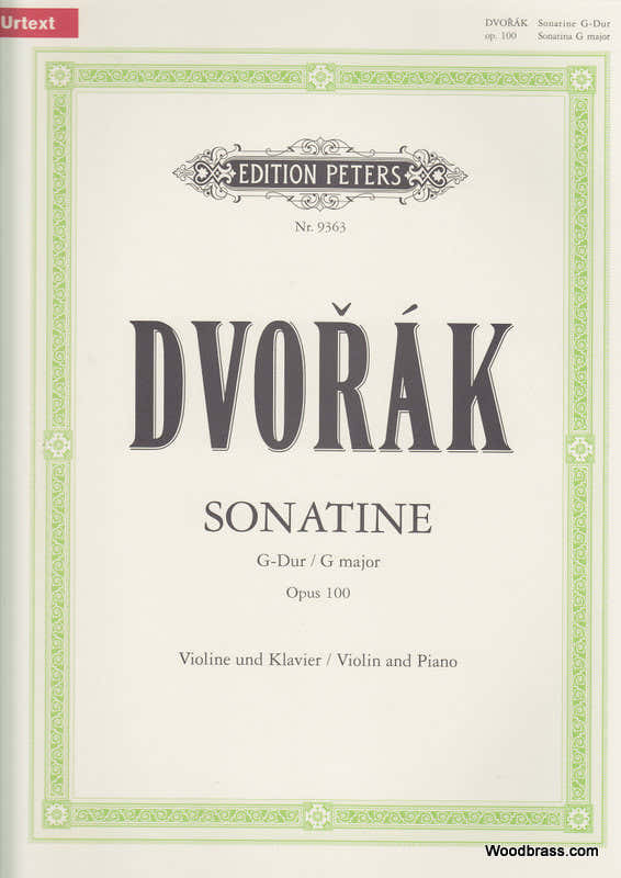 Antonin Dvorak Sonatina In G Op. 100
