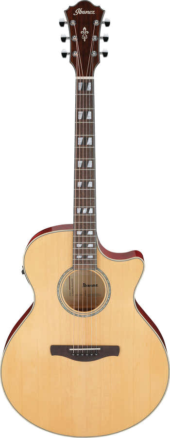 Ae170-Ntr Natural High Gloss Top Transparent Red High Gloss Back And Sides