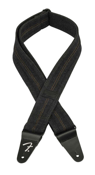 x Correa de denim Wrangler Negro lavado Pespunte