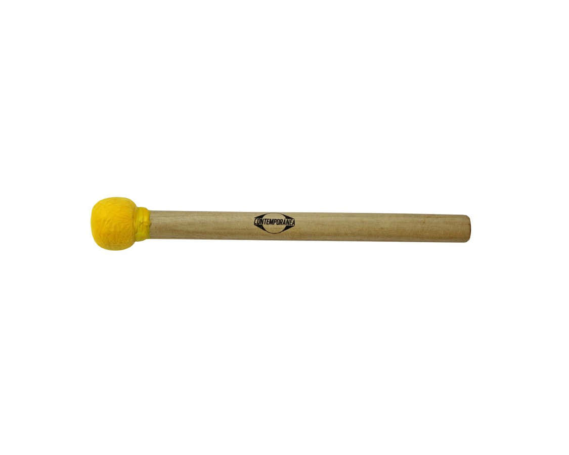 C-BS09y Mazo De Surdo Amarillo Madera Cabeza Pequeña 30Cm