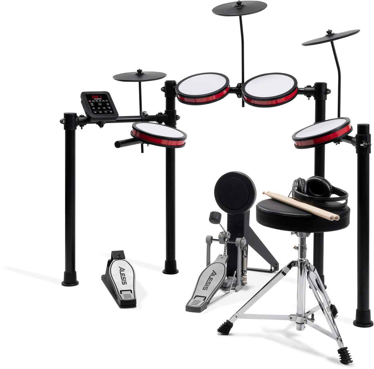TURBOPROKIT 8-Piece All-in-One Electronic drum kit Set with Bluetooth