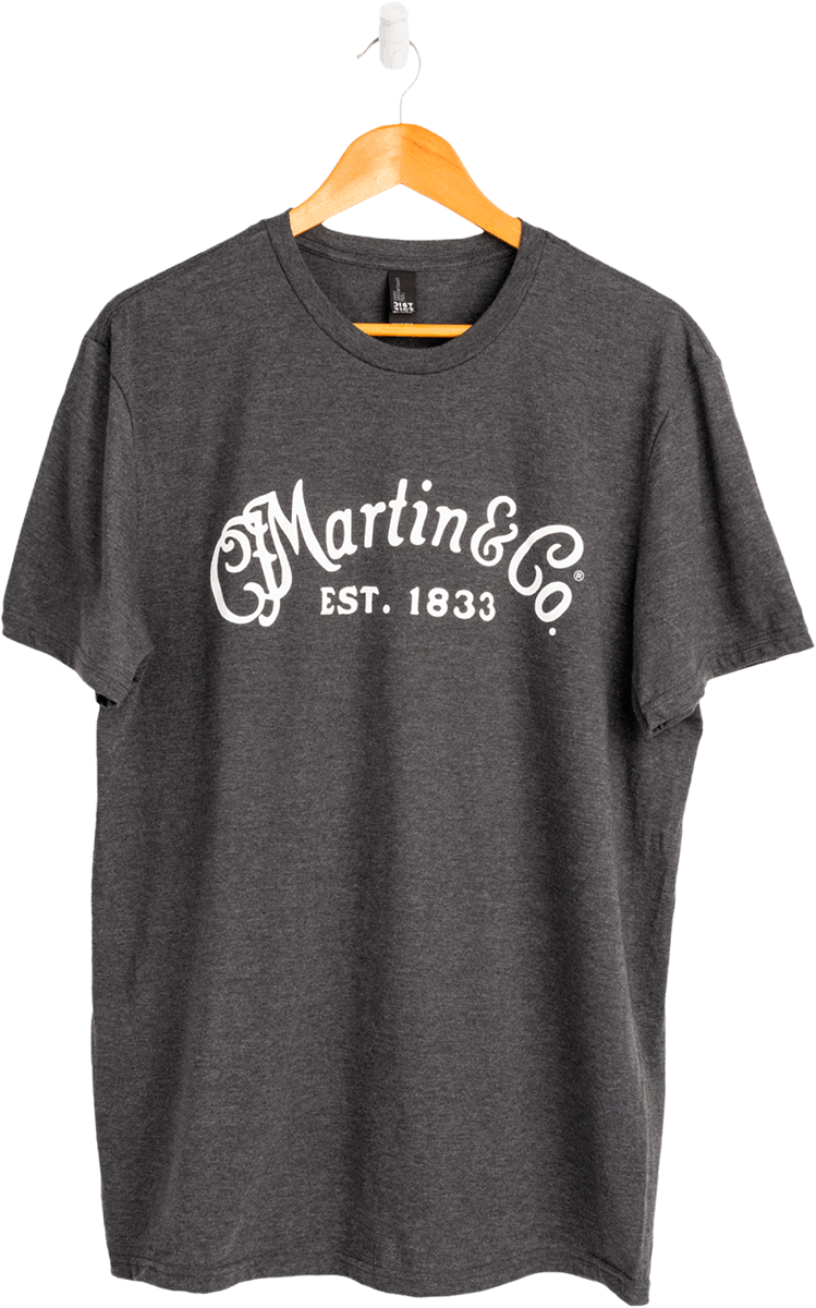 C.F. Martin & Co Tee-Shirt Hethrdcharcoal,Whtscriptlogo,S