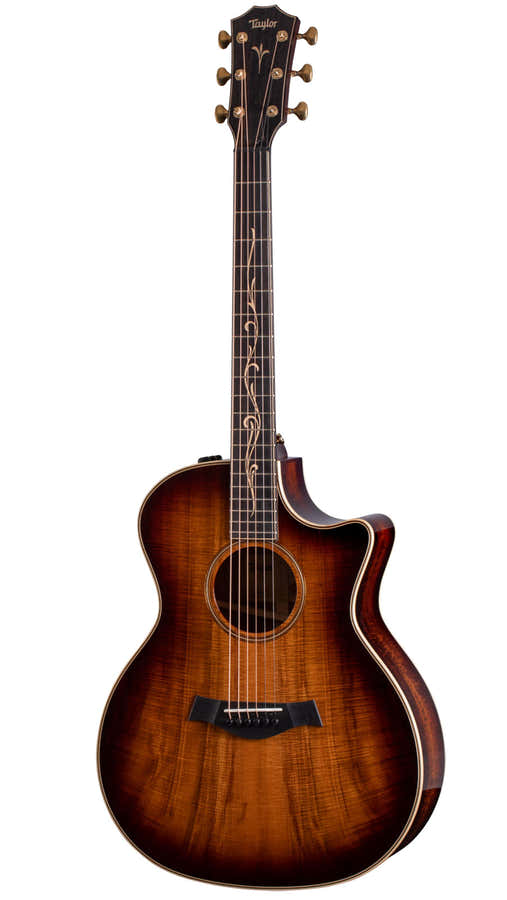 K24ce Tapa de koa hawaiano sombreado Edgeburst Grand Auditorium