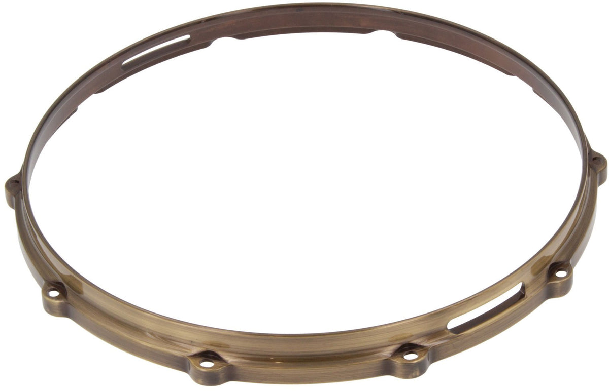 Hdc3-14-10Svbb 14" 10 Holes Snare Side 3Mm Die Cast Drum Hoop Vintage Brushed Brass