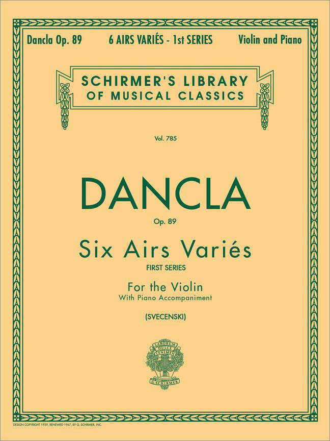 Dancla Charles - 6 Airs Varies Op.89 - Violon et Piano
