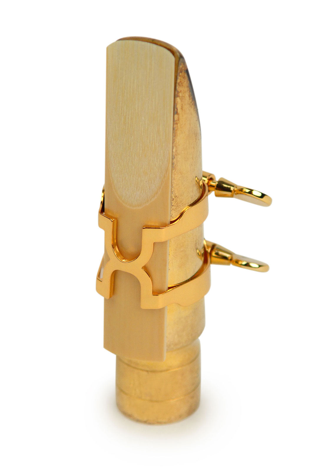 Abrazadera H Y Tapa De Boquilla Saxofón Tenor (Boquillas Metálicas Tipo Otto Link) Dorada