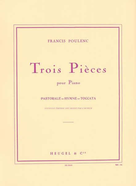 Heugel Poulenc F. - Trois Pieces - Piano