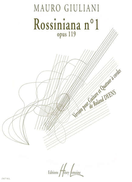 Giuliani - Rossiniana No.1 Guit./cordes - Guitare Solo et Quatuor À Cordes
