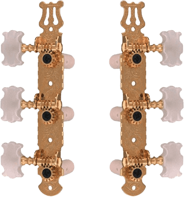 6 Clavijas para Guitarra Clásica Doradas