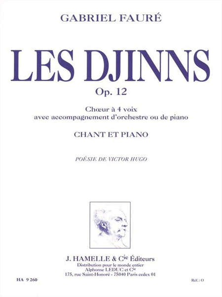 Hamelle Editeurs Faure G. - Djinns Op.12 - Choeur 4 Voix Piano