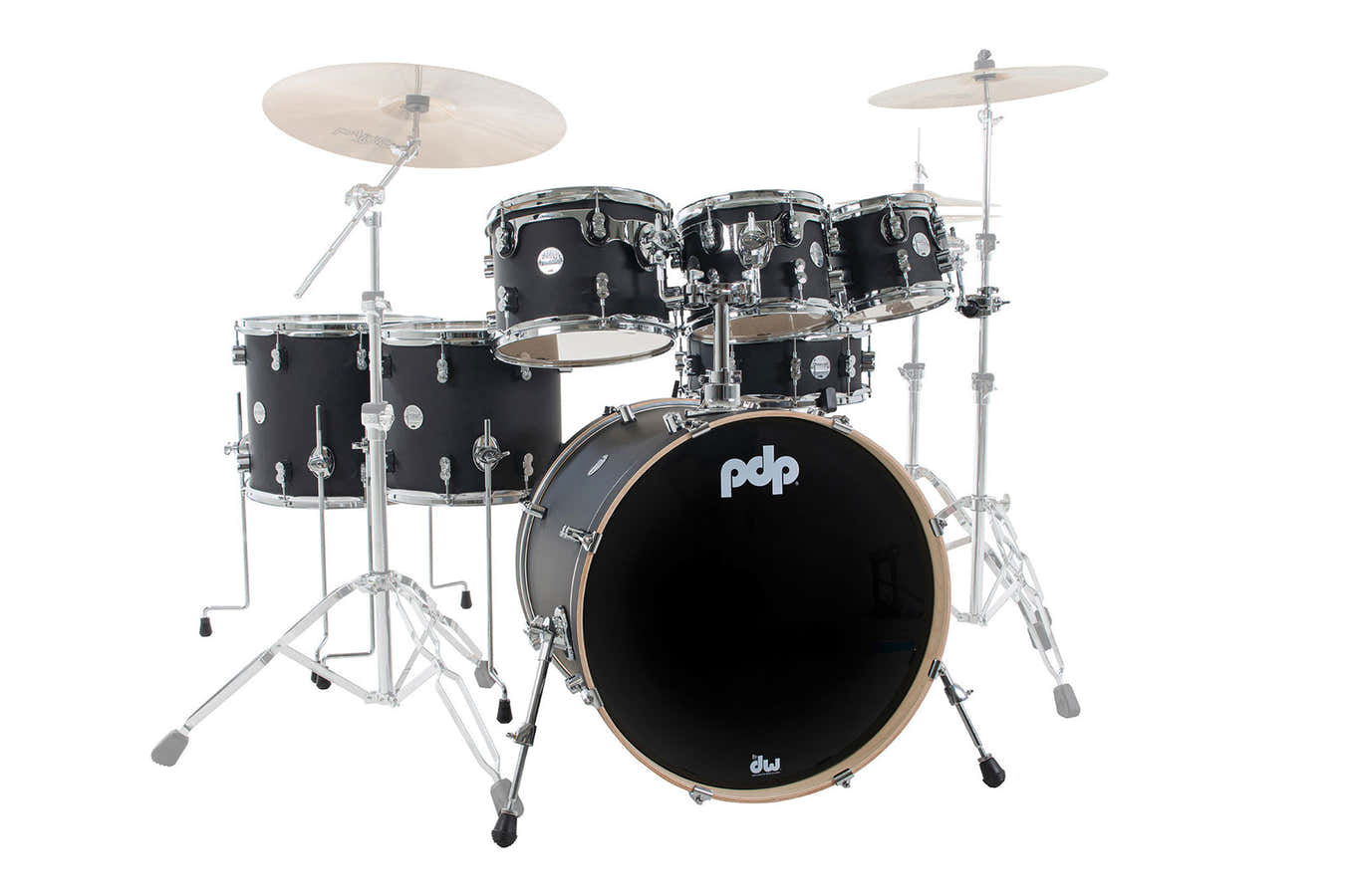 SHELL SET CONCEPT MAPLE FINISH PLY CM7 KIT 22" SATIN BLACK PDCM2217BK
