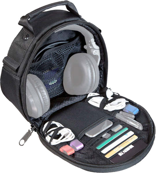 Bolsa negra para auriculares