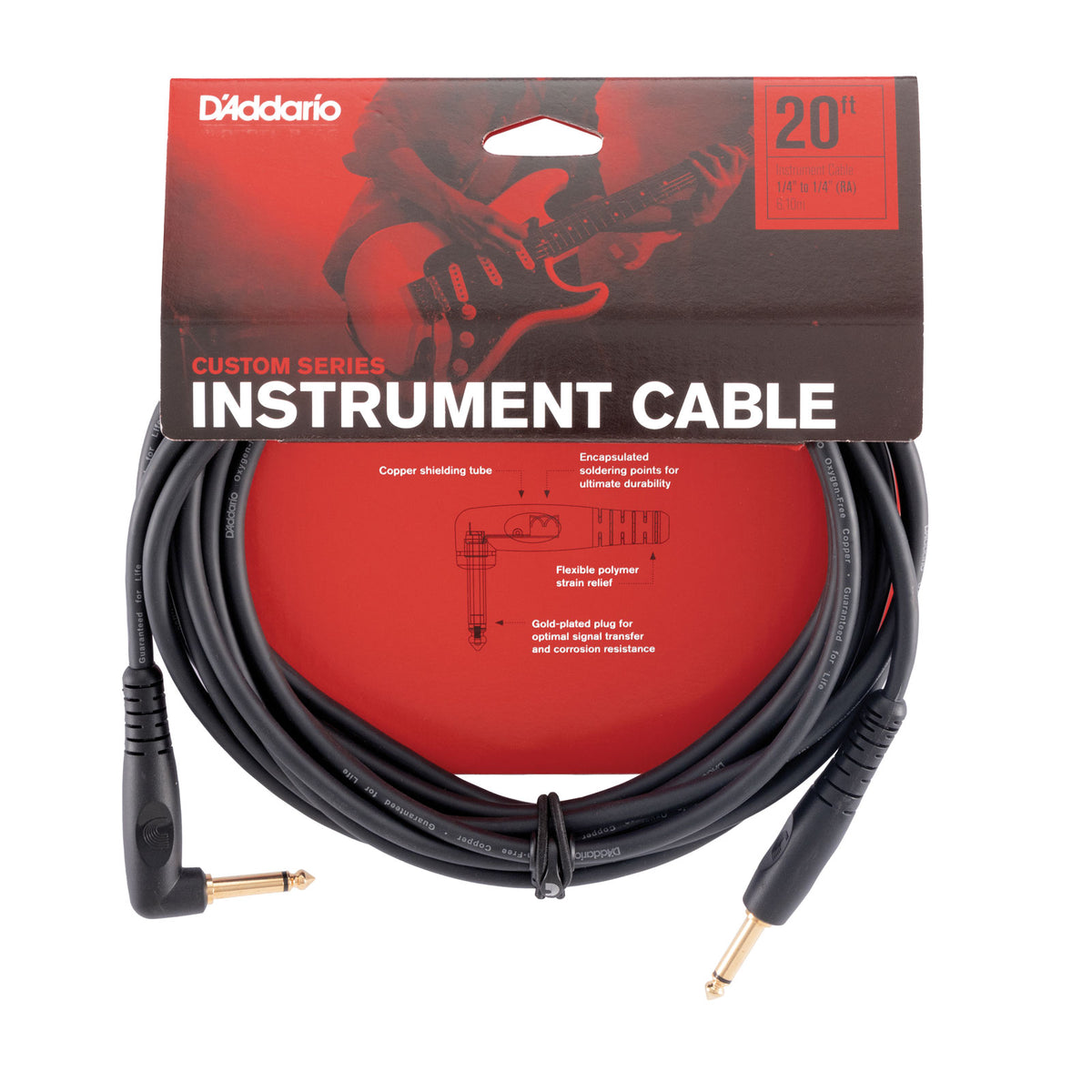 CUSTOM SERIES INSTRUMENT CABLE RIGHT ANGLE 20 FEET