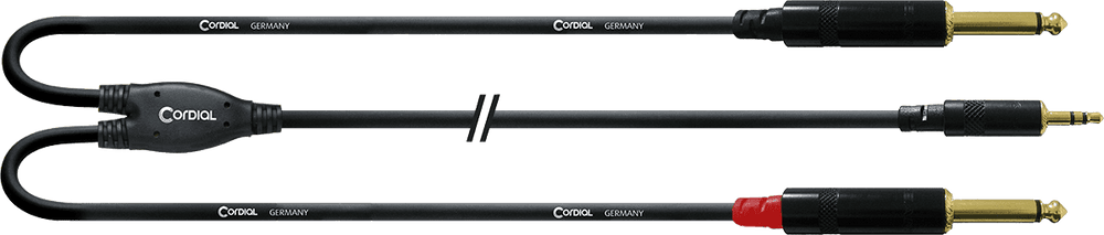 Cordial Cable Y Divisor Minijack Estéreo/2 Jack Mono 1,5 M