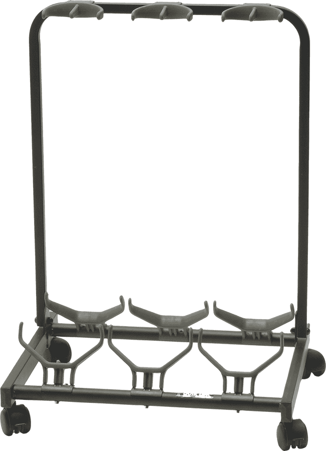 GS430 3-GUITAR STAND WITH WHEELS BLACK